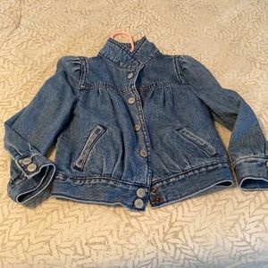 Gap puff sleeve denim jacket